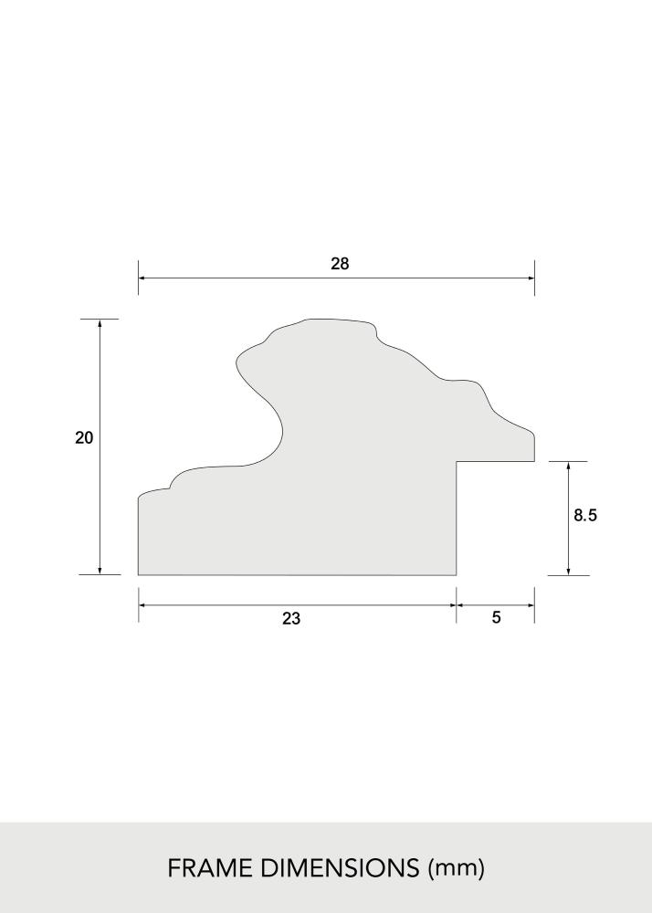 Rahmen Swirl Acrylglas Gold 30x40 cm