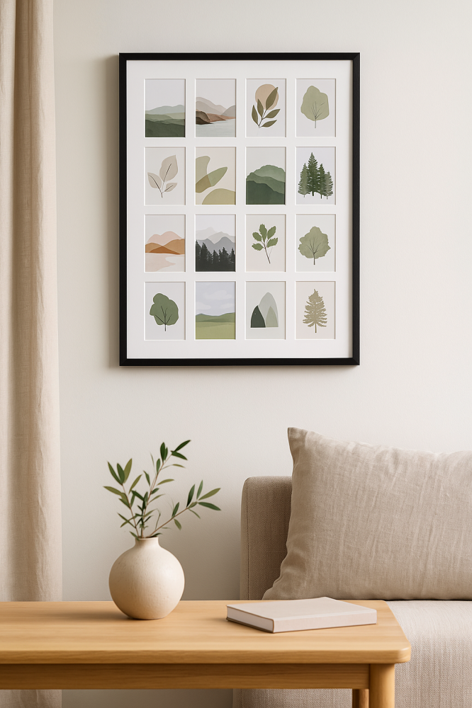 Black Wood - 16 Bilder Collage