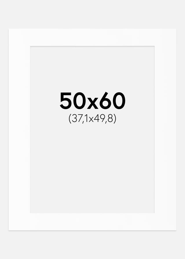 Passepartout Weiß Standard (weißer Kern) 50x60 cm (37,1x49,8)