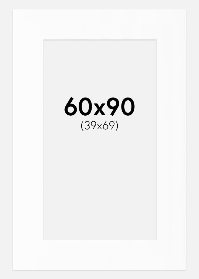 Passepartout Weiß Standard (weißer Kern) 60x90 cm (39x69)
