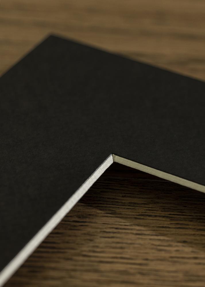 Passepartout Schwarz Standard (weißer Kern) 60x60 cm (49x49)