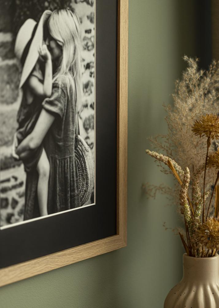 Passepartout Schwarz Standard (weißer Kern) 60x60 cm (49x49)