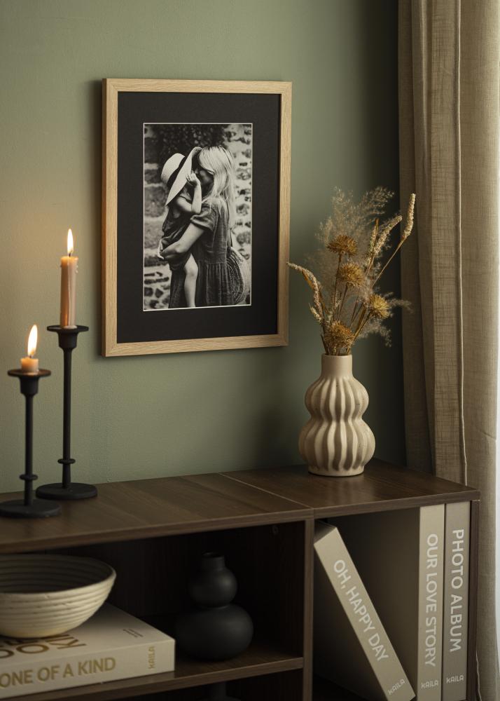 Passepartout Canson Schwarz (weißer Kern) 40x50 cm (29x39)