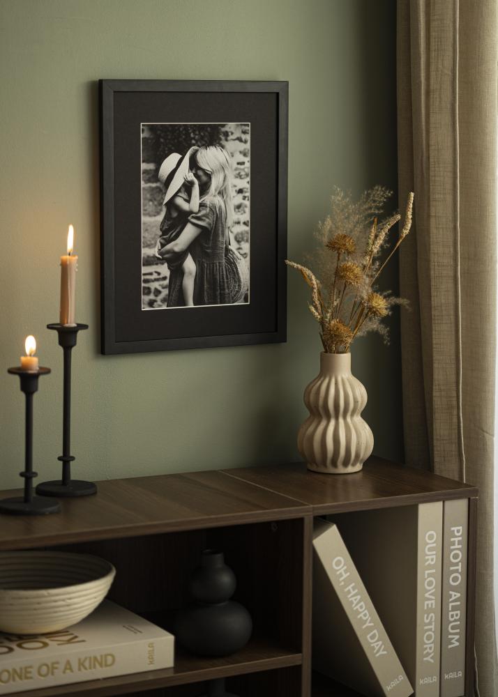 Passepartout Canson Schwarz (weißer Kern) 40x50 cm (29x39)