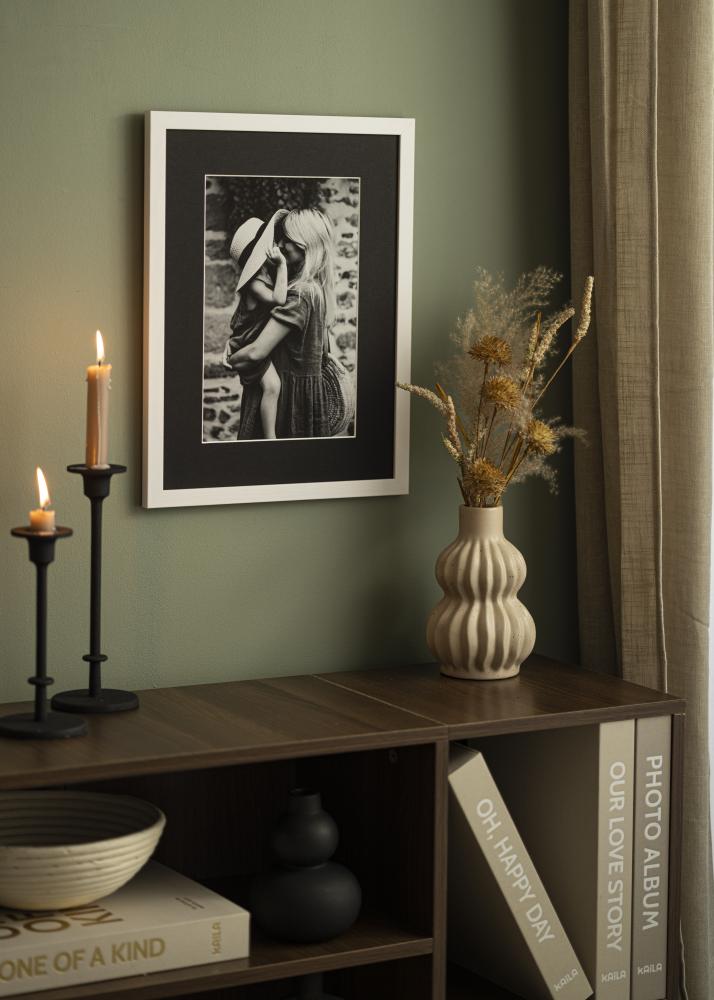 Passepartout Canson Schwarz (weißer Kern) 40x50 cm (29x39)