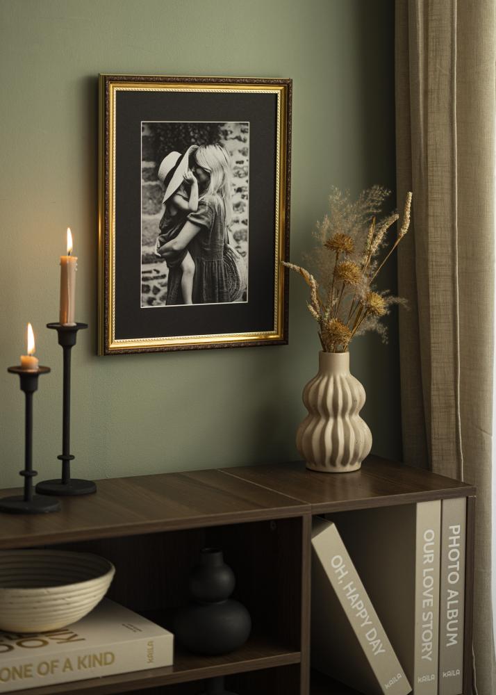 Passepartout Canson Schwarz (weißer Kern) 40x50 cm (29x39)