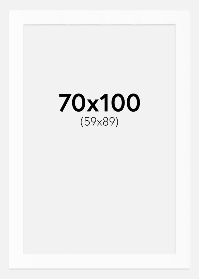 Passepartout Weiß Standard (weißer Kern) 70x100 cm (59x89)