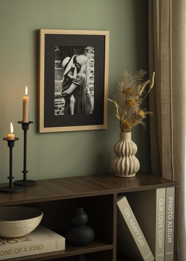 Passepartout Schwarz (schwarzer Kern) 40x40 cm (29x29)