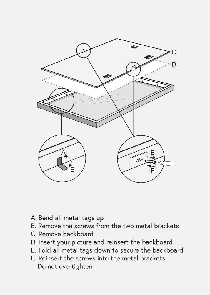 Rahmen Modern Acrylglas Teak 70x100cm