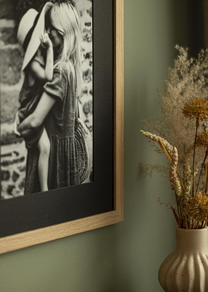 Passepartout Schwarz (schwarzer Kern) 40x40 cm (29x29)