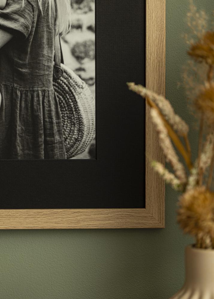 Passepartout Schwarz (schwarzer Kern) 40x40 cm (29x29)