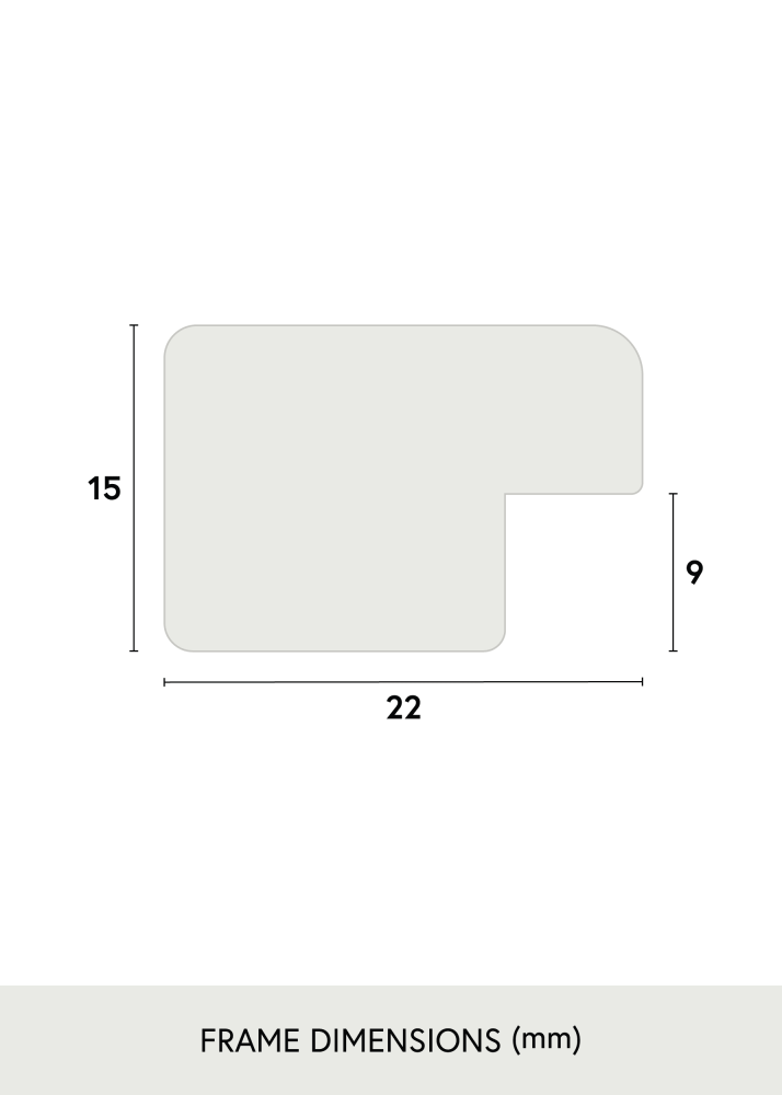 Spiegel Black Wood 53x73 cm