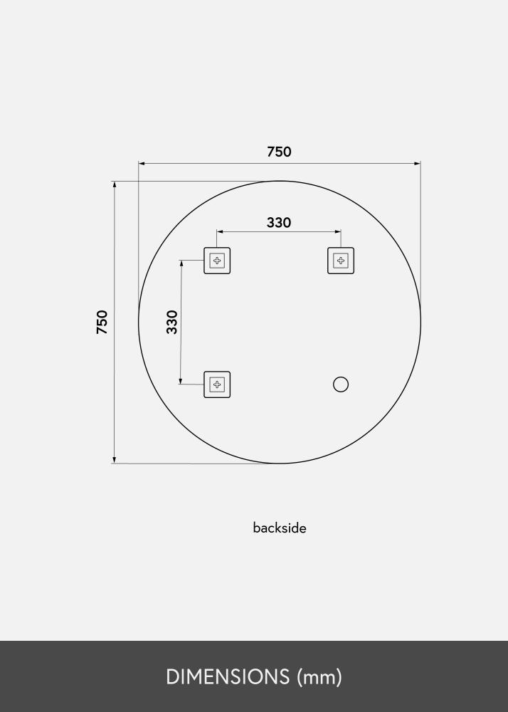 KAILA Runder Spiegel 75 cm Ø