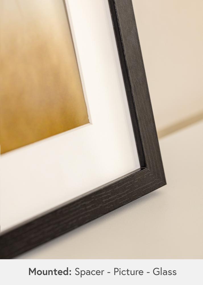 BGA Objektrahmen Acrylglas Schwarz 40x60 cm