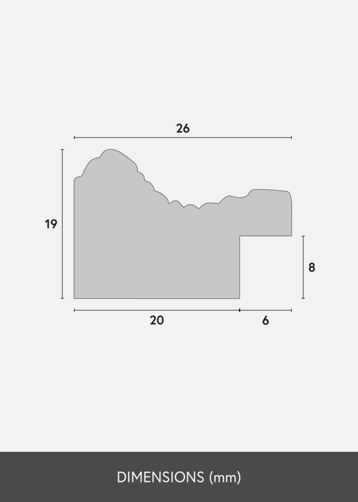 Rahmen Lattice Acrylglas Gold 40x60 cm