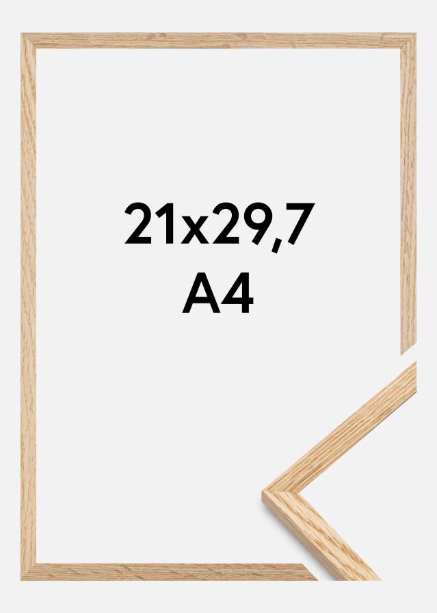 Rahmen Schmal Eiche Acrylglas 21x29,7 cm (A4)