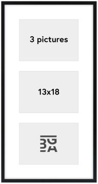 Edsbyn Collage-Rahmen IX Schwarz - 3 Bilder (13x18 cm)